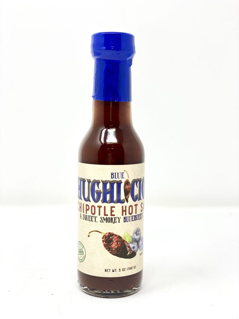 Hughlicious Chipotle Hot Sauce, Blue