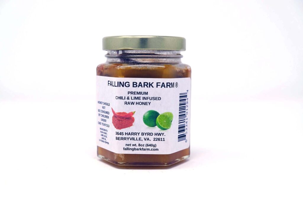Falling Bark Farm Premium Chili & Lime Infused Raw Honey