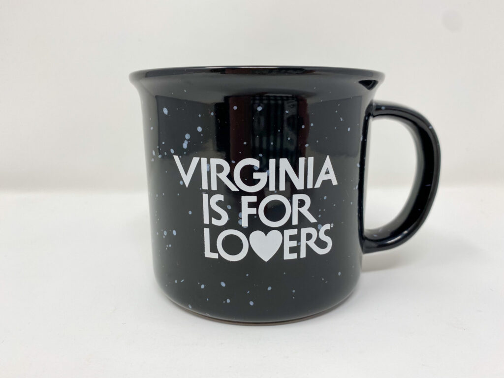Virginia is for Lovers Mug - Black with White Specks
