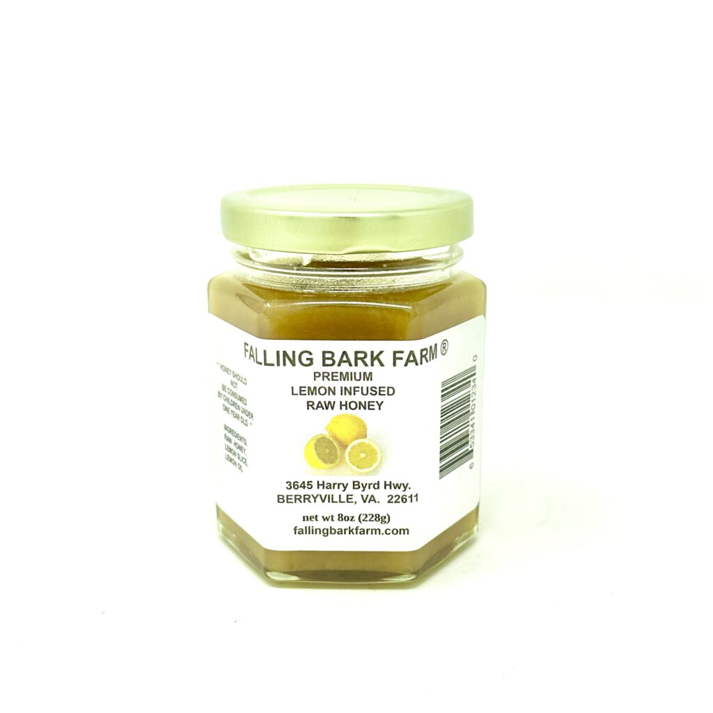 Falling Bark Farm Premium Lemon Infused Raw Honey