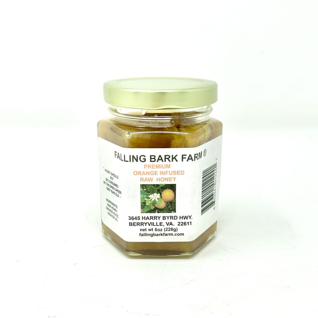 Falling Bark Farm Premium Orange Infused Raw Honey
