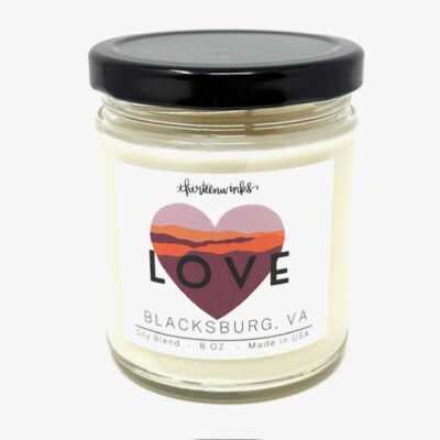 Thirteenwinks Blacksburg Love Candle